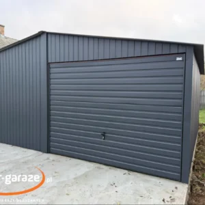 Lemezgarázs 6x5m Grafitszürke Matt RAL 7016